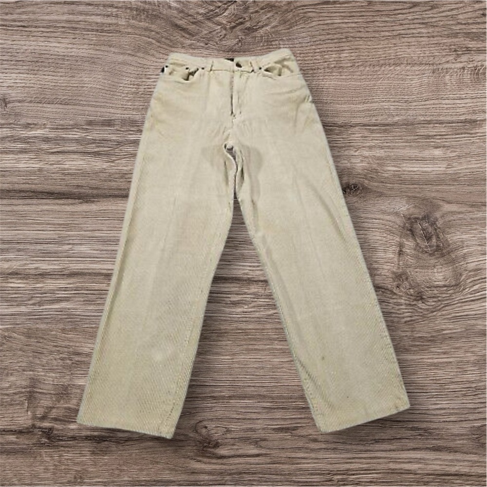 Vintage Ralph Lauren Beige Corduroy Pants LRL Lauren Jeans Plus Size W 18